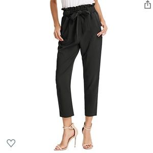 🆕🖤 NWT Black Paperbag Ankle Pants size 3XL